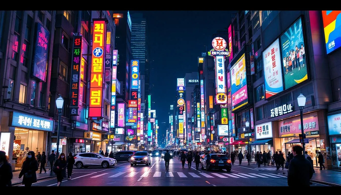 Myeongdong Street - filming location in South Korea